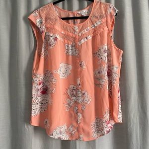 Candies, XL blouse, coral